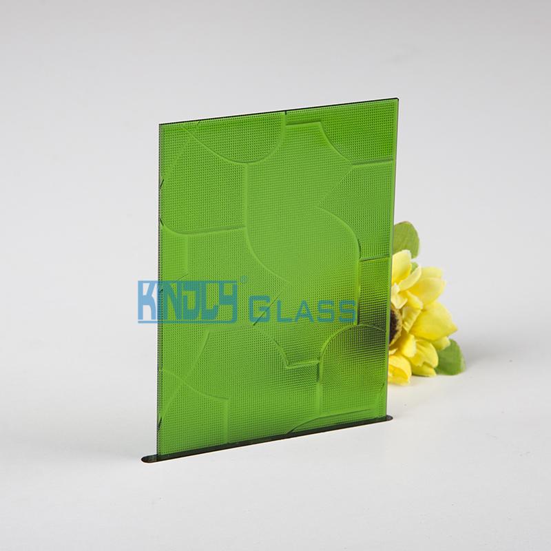 Green Puzzle Patterned Glass